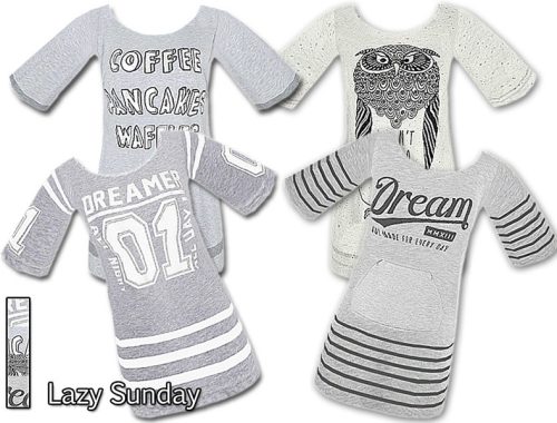 Lazy Sunday Sleep Shirts-Mesh Required