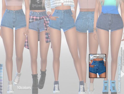 Summer Blue Denim Shorts