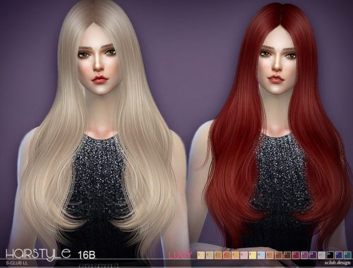 sclub ts4 hair Lucy n16B