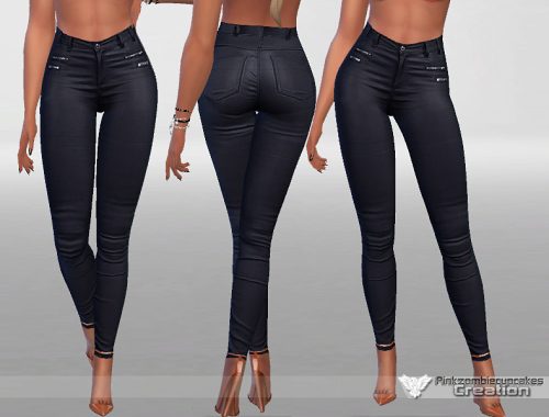 Nude Leather Jeans