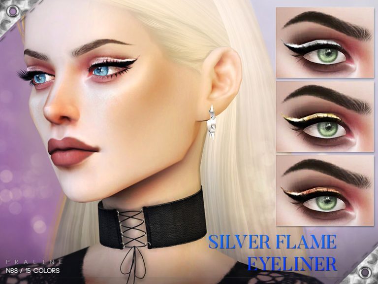 Silver Flame Eyeliner N68 The Sims 4 Catalog