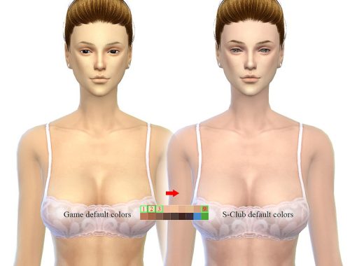 S-Club WM ts4 skin cas colors x 4 default replacement