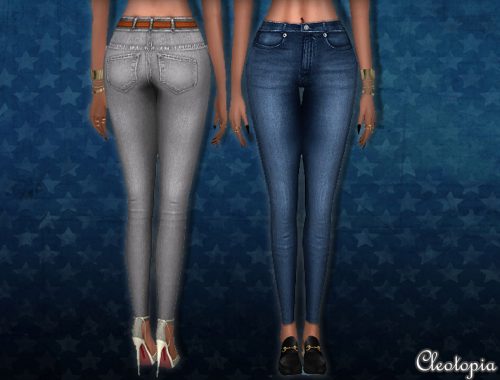 Set52- Belted High Waisted Jeans
