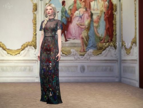 Embroidered Gown MARTHA