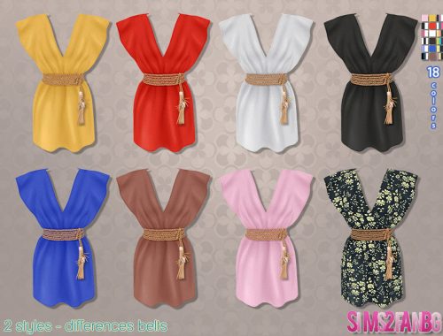 67 - Bohemian dress with belt