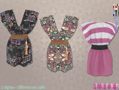67 - Bohemian dress with belt