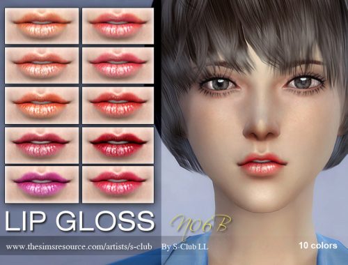 S-Club LL thesims4 Lipstick F06B