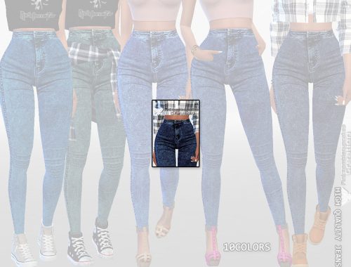 High Waisted Dark Denim Jeggings