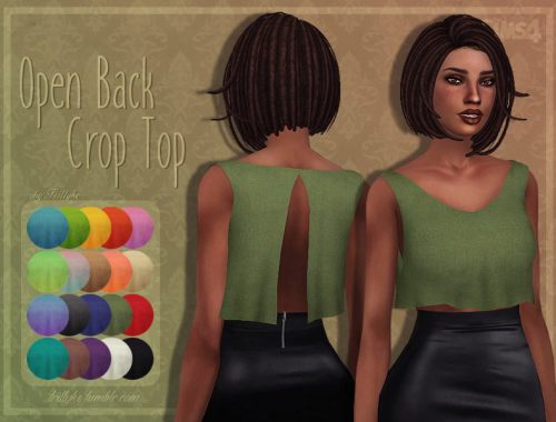 Trillyke - Open Back Crop Top