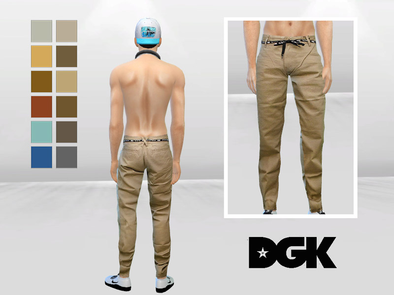 Spears Belted Urban Chinos - The Sims 4 Catalog