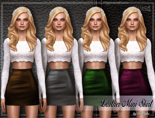 Trillyke - Leather Mini Skirt