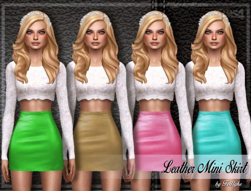Trillyke - Leather Mini Skirt