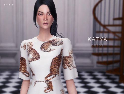Bengal Cat Print Dress - KATYA