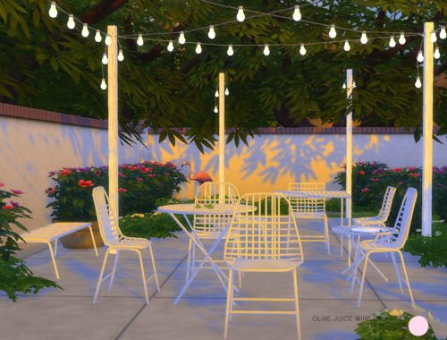 Olive Juice Wire Patio Set