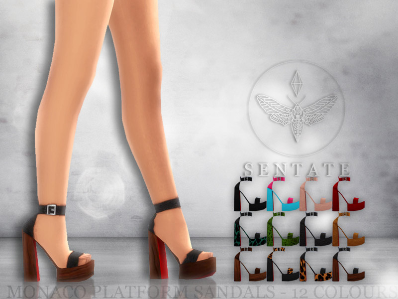 Monaco Platform Sandals - The Sims 4 Catalog