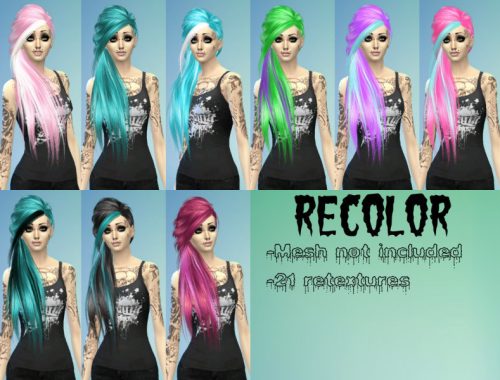 Recolor scene/emo side hair - mesh needed