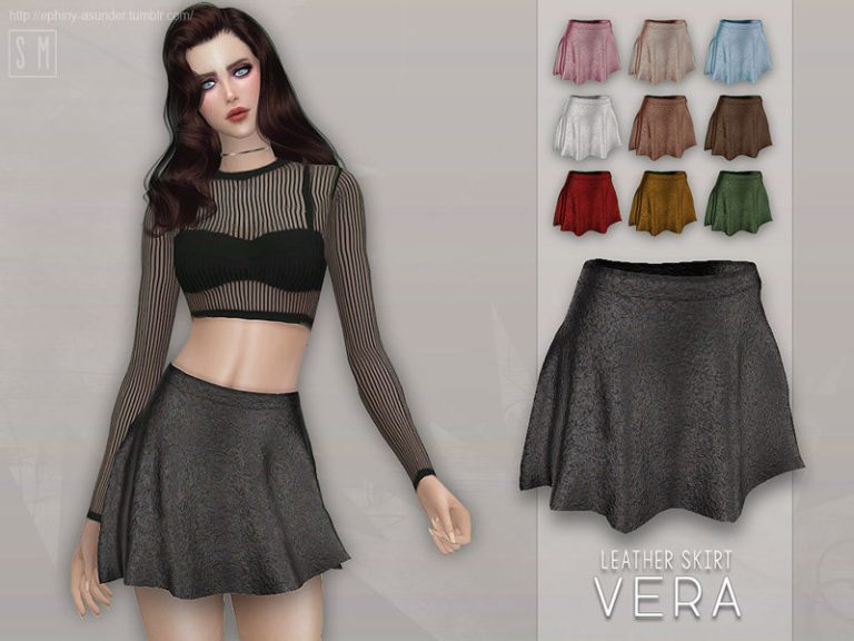 [ Vera ] - Leather Skirt - The Sims 4 Catalog