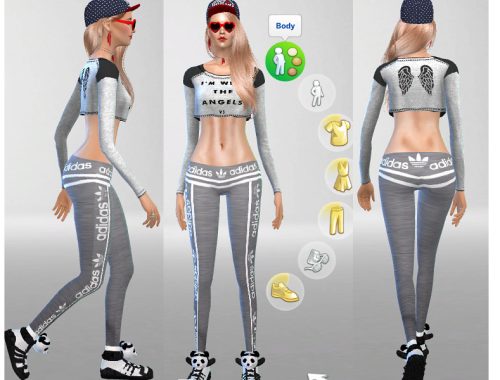 Adidas Sports Low-Rise Leggings With Transparency
