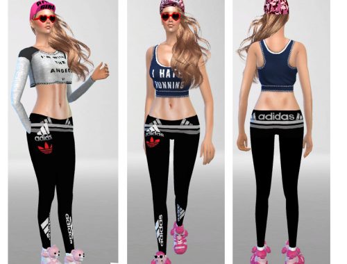 Adidas Sports Low-Rise Leggings With Transparency