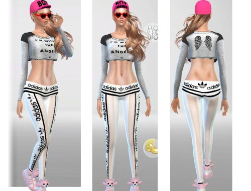 Adidas Sports Low-Rise Leggings With Transparency