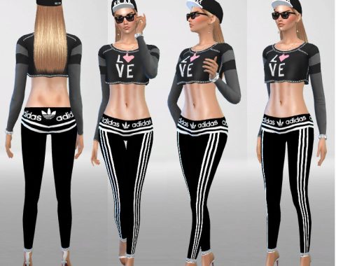 Adidas Sports Low-Rise Leggings With Transparency