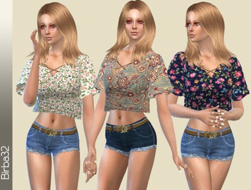 Denim Shorts with Belt