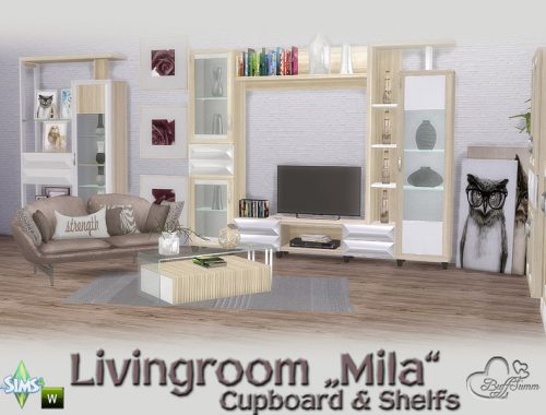 Mila Living Cupboard and Shelfs
