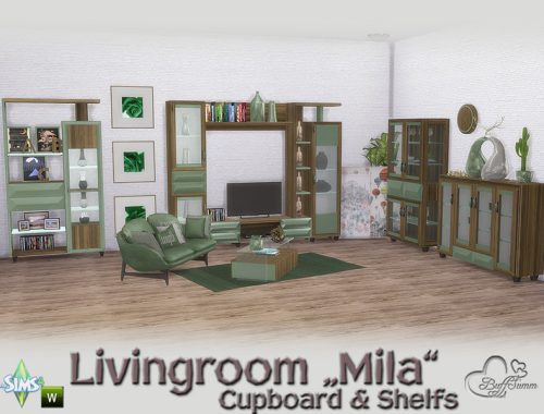 Mila Living Cupboard and Shelfs