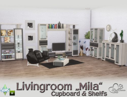 Mila Living Cupboard and Shelfs
