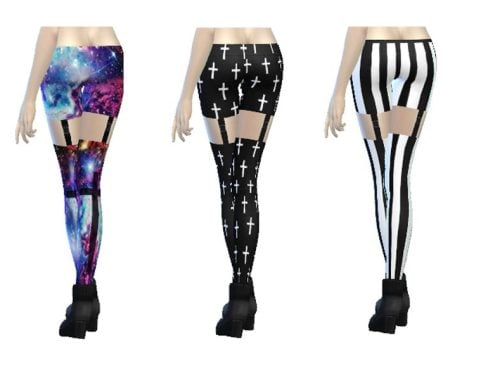 Goth/Punk Garter Leggings