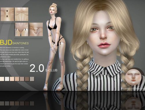 S-Club WMLL ts4 BJD2.0 skin ALL AGE