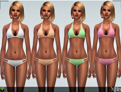 S4 Polka Heart Bikini
