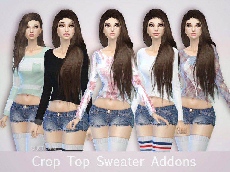 Crop Sweater Addons The Sims 4 Catalog