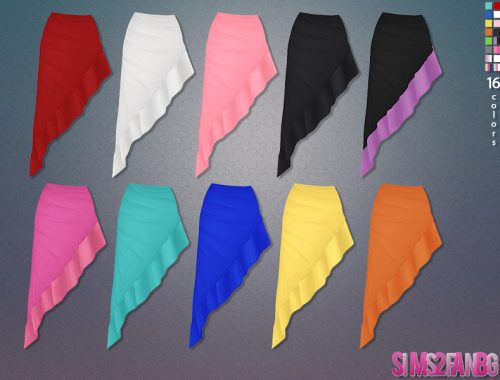 69 - Long flared skirt