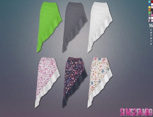 69 - Long flared skirt