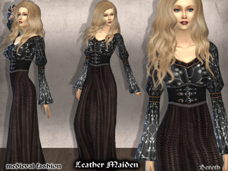 Medieval Dress Leather Maiden - The Sims 4 Catalog