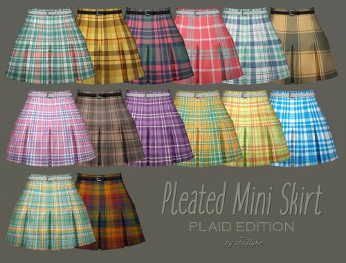 Trillyke - Pleated Mini Skirt (PLAID EDITION)