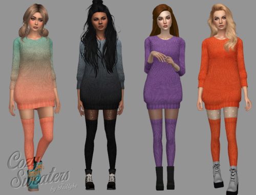 Trillyke - Cozy Sweaters & Tigh-High Socks
