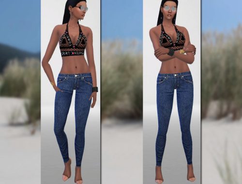 Dark Skinny Denim Jeans