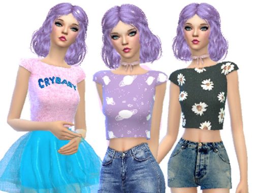 Pastel Gothic Crop Top Pack Two