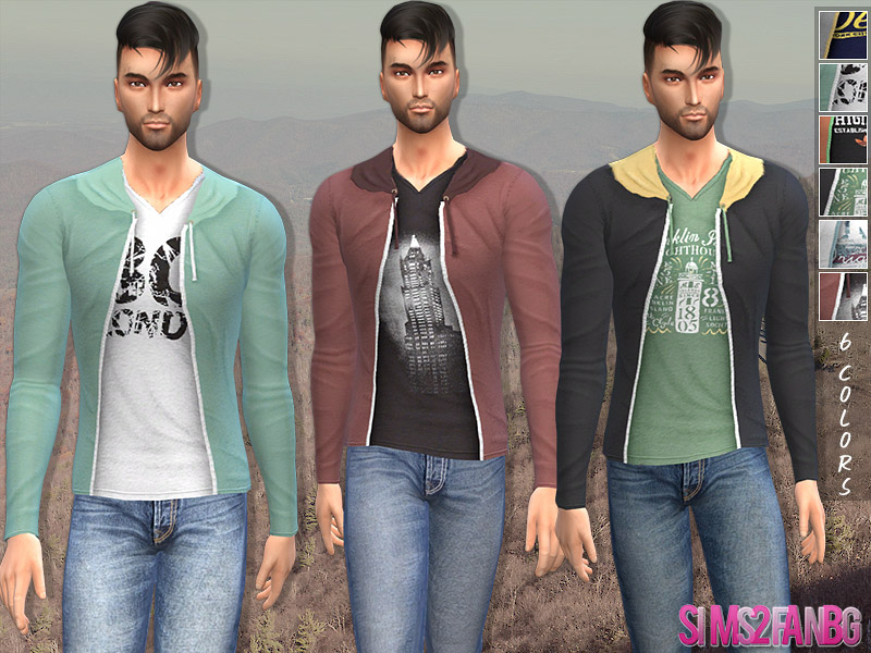 32 - Male sweatshirt - The Sims 4 Catalog