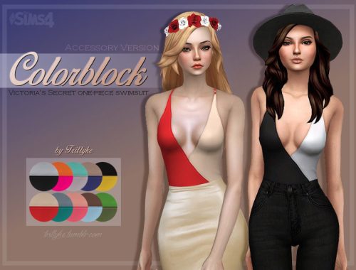 Trillyke - Colorblock One-Piece Swimsuit (2 versions)