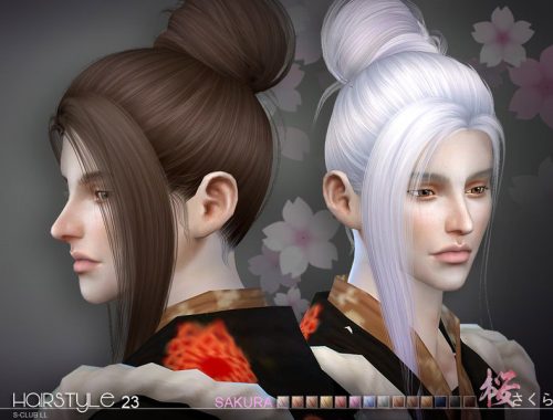 sclub ts4 hair Sakura n23
