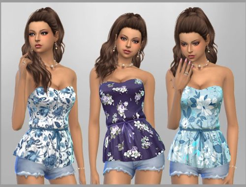 Patterned Peplum Tops
