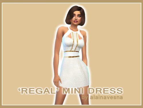 White and Gold Mini Dresses
