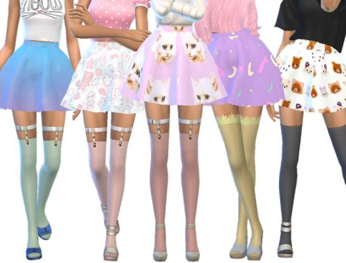 Pastel Gothic Skirts - mesh needed