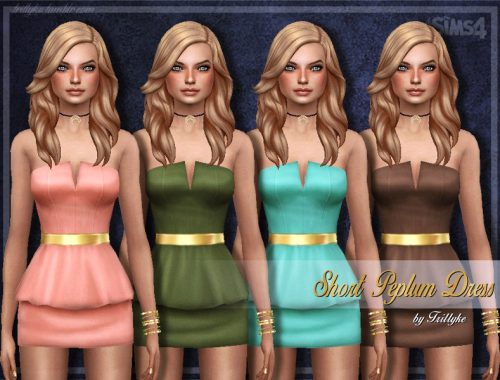 Trillyke - Short Peplum Dress