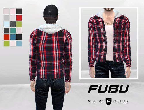 Big Mike Open Plaid Hoodie