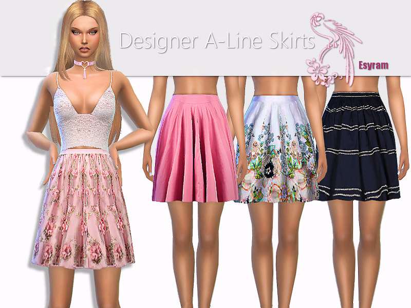 Designer A-Line Skirts - The Sims 4 Catalog