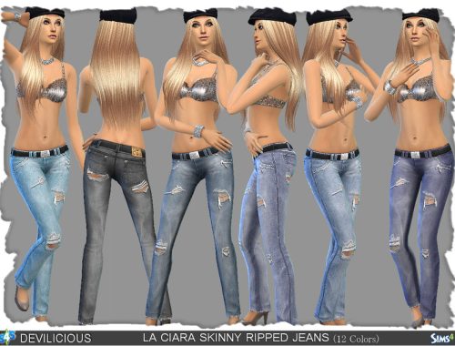 La Ciara Skinny Ripped Jeans (12 Colors)